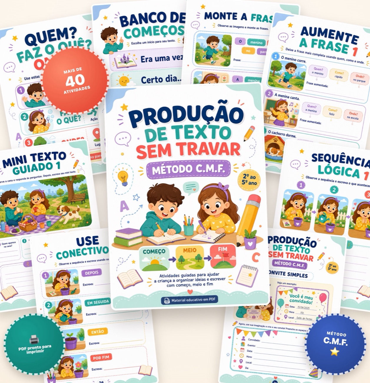 Mockup do material Produção de Texto Sem Travar
